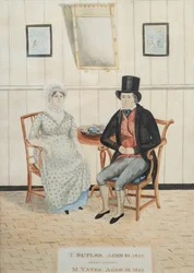 Ritratto di T. Butler e sua figlia M. Yates, c.1822